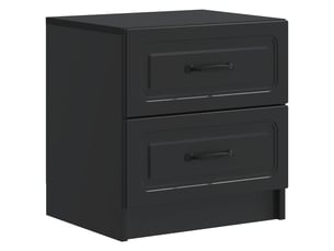 Table de chevet - cabinet de chevet - table de nuit noir 43 x 34,5 x 44,5 cm bois d'ingénierie