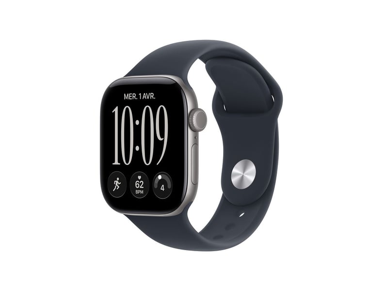  Montre connectee gps cellular 46mm aluminium gris sidereal ecran carre sport band bleu marine ml 1-23447241 - Conforama A