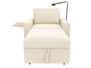 Fauteuil fixe <strong>DZMDIP</strong> Velours côtelé beige
