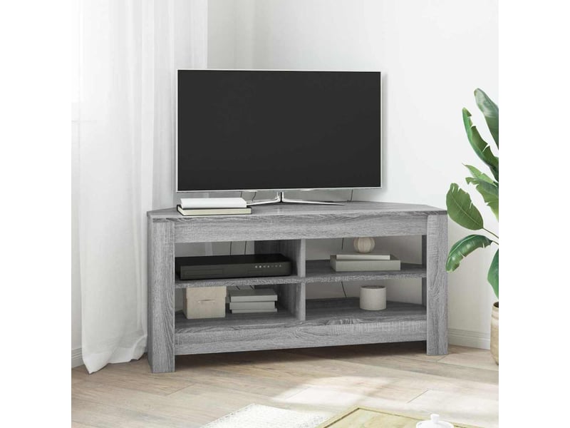  Meuble tv d'angle moderne 102x41x50 cm sonoma gris bois d'ingénierie  - Conforama B