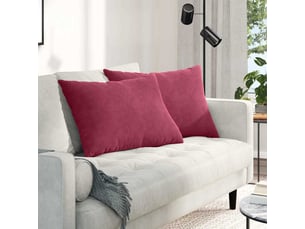 Lot de 2 coussins de canapé, coussins décoratifs bordeaux 70 x 50 cm cf59033