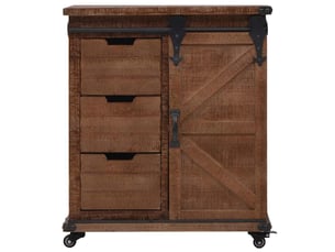 Armoire de rangement, rangement bureau bois de sapin massif 64x33,5x75 cm marron