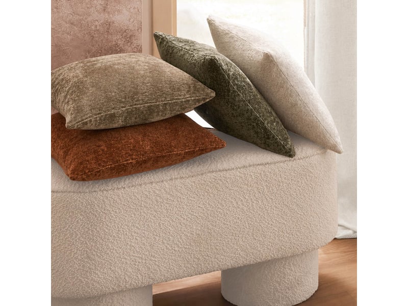  Coussin décoratif rectangulaire déhoussable en velours chenille 40x60 cm  - Conforama C