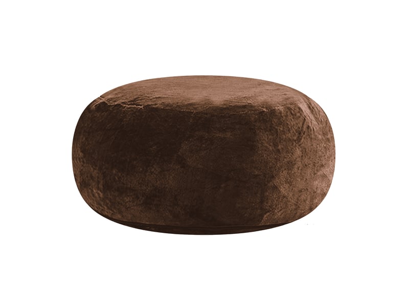  Fauteuil pouf 100x100x50 cm pliable marron café  - Conforama A