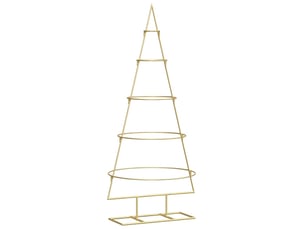 Sapin de noël - arbre de noël en métal avec support kuopio 124.5 cm acier doré