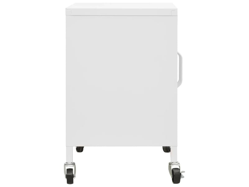  Armoire de rangement mobile avec étagère réglable 60 x 35 x 56 cm en acier blanc 02_0046902  - Conforama C