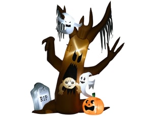 Décoration gonflable halloween auto-gonflante à led - pour jardin en polyester multicolore 129 × 96 × 240 cm