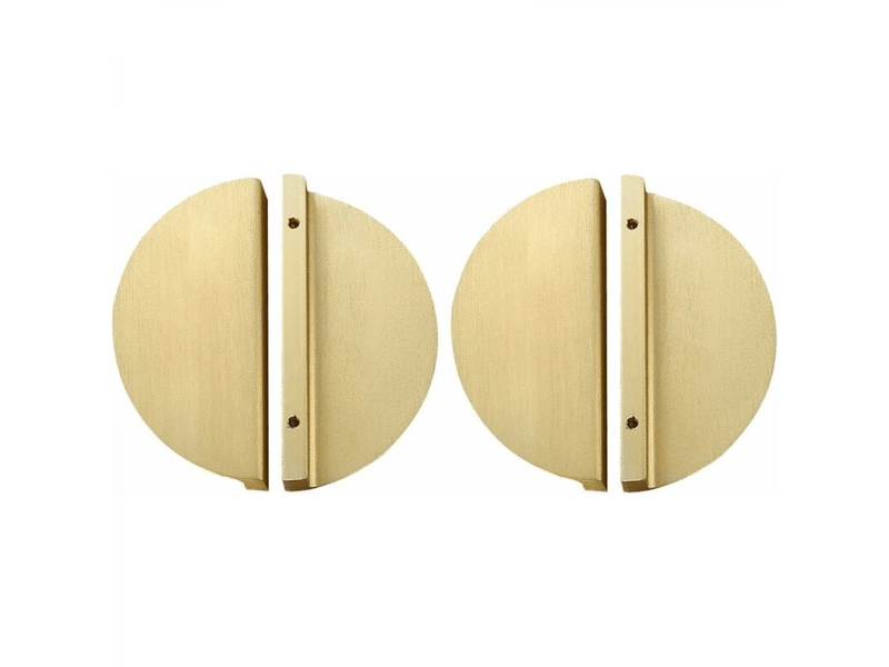  Lot de 4 poignées de tiroir semi-circulaires en laiton de 9,9 cm avec vis pour cuisine, armoire, bibliothèque, décoration de la maison  - Conforama A