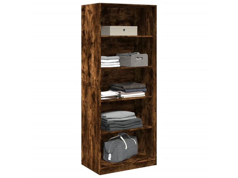  Garde-robe, armoire de rangement chêne fumé 80x50x200 cm bois d'ingénierie shl76572  - Conforama C