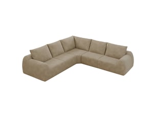 Canapé en mousse compressée 267 cm pour salon sans armature kaki