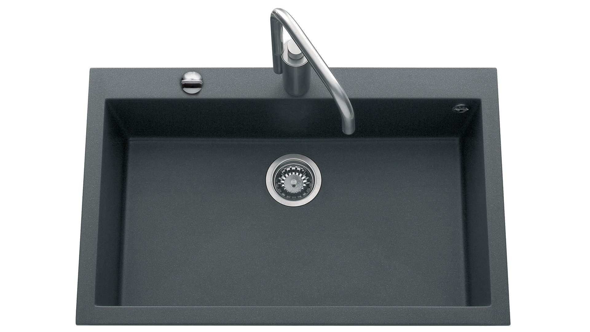 SCD Cuve PURE synth&egrave;se noir m&eacute;tal &agrave; encastrer H.50.4 x l.79.4
