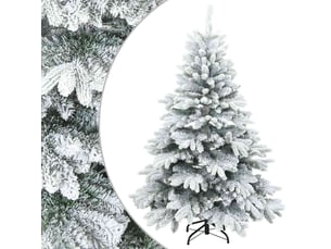 Sapin de noël - arbre de noël artificiel à branches pliantes, duveteux de neige