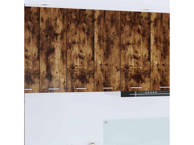 Meuble de rangement, armoire suspendue chêne fumé 60x31x80cm bois d'ingénierie shl4757 - Conforama B