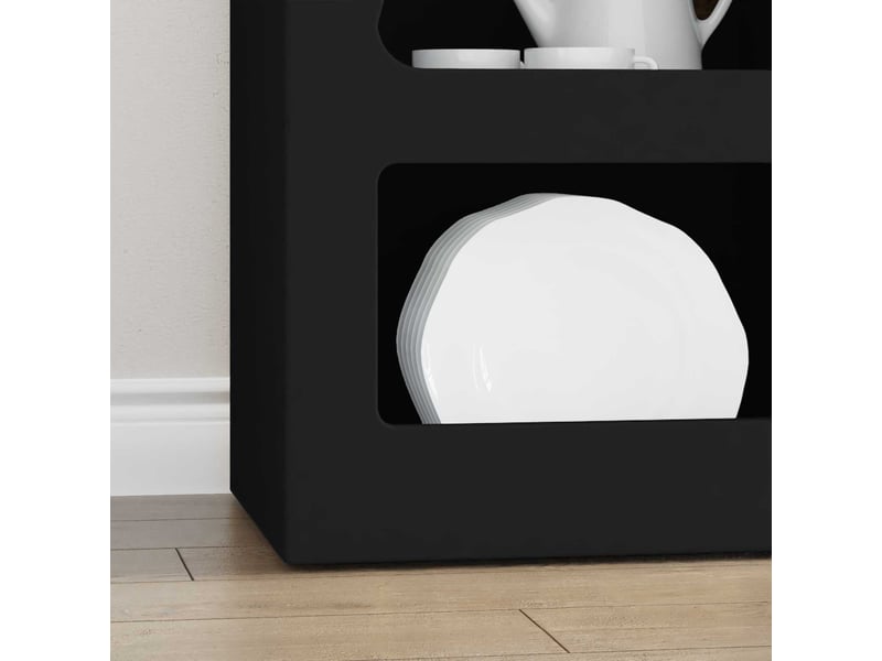  Buffet - bahut - meuble de rangement elst noir 40 x 35 x 100,5 cm bois d'ingénierie  - Conforama E