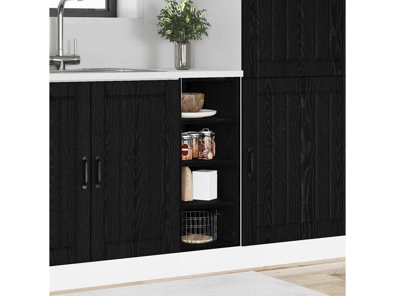  Meuble de cuisine bas chêne noir 30x44,5x81,5cm  - Conforama B