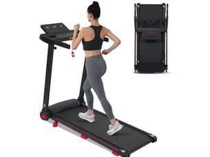 Tapis de course 121x50x94 cm pliable 3,0 ps métal noir