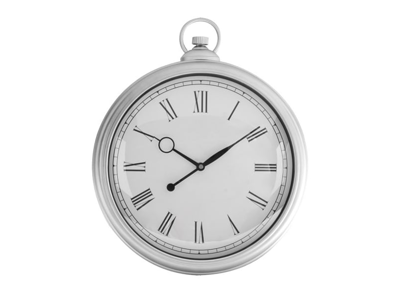  Horloge murale fabrilamp epoca 41 x 35 cm argenté mouvement continu 192210010 - Conforama A