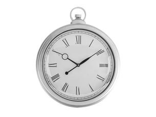 Horloge murale fabrilamp epoca 41 x 35 cm argenté mouvement continu