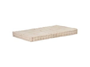 Coussin de plancher de palette, coussin d'assise coton 120x80x10 cm beige cf55518
