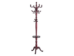 Porte-manteau sur pied en bois massif et acier coloris noyer h 195 cm