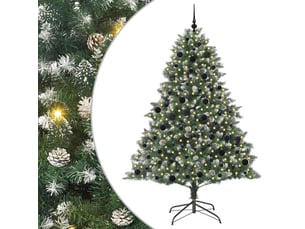 Sapin de noël artificiel, arbre de noël vert 210 cm pvc, plastique et acier shl1887