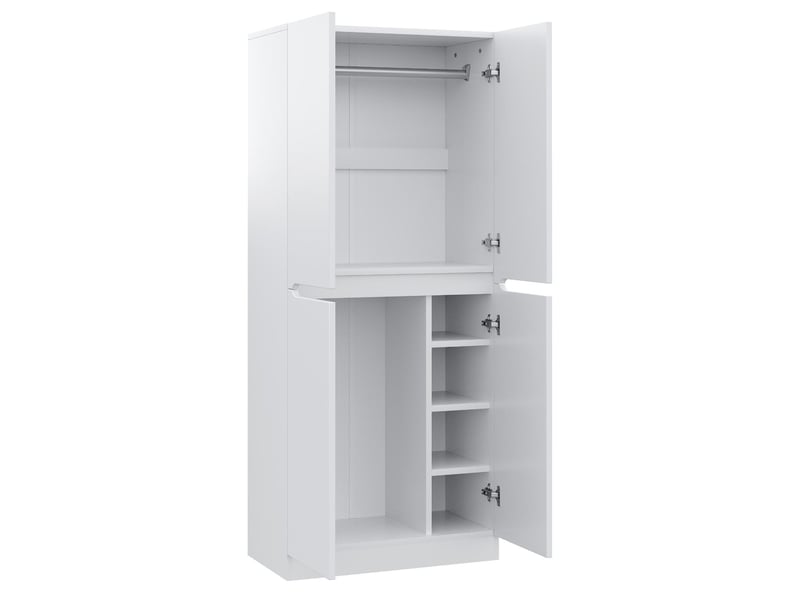  Armoire penderie 2 portes avec compartiments de rangement 70 x 40 x 170 cm LDB00428AAK - Conforama E