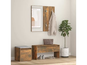 Ensemble de meubles de couloir chêne fumé bois d'ingénierie shl84257