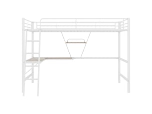 Lit mezzanine 90x200 cm <strong>ZOVIRA</strong> <strong></strong> coloris blanc