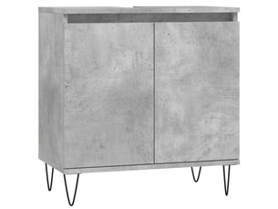 Amoire de salle de bain gris béton 58x33x60cm bois d'ingénierie shl4622