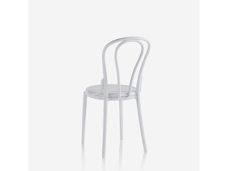  Ensemble de 4 chaises en polypropylène pour cuisine et salle à manger fly - blanc  - Conforama D