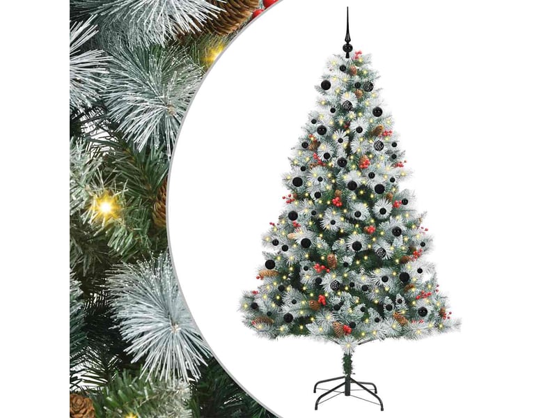 Sapin de noël, arbre de noël artificiel vert et blanc 240 cm cf61503 - Conforama A