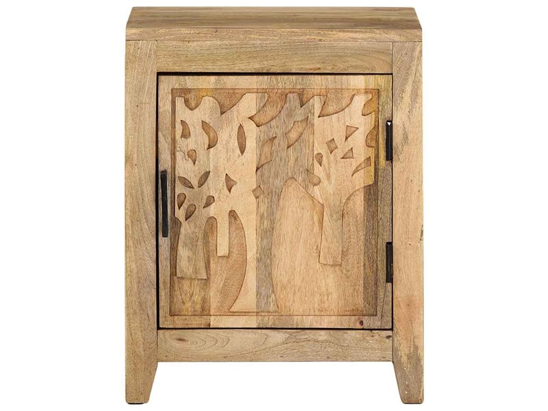  Table de chevet - cabinet de chevet - table de nuit 40x30x50 cm bois de manguier massif  - Conforama A