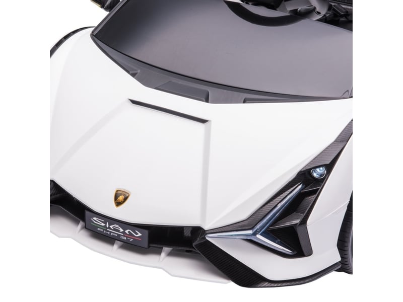  Voiture électrique enfant lamborghini sian 108x62x40 cm 12 v avec télécommande métal blanc  - Conforama C