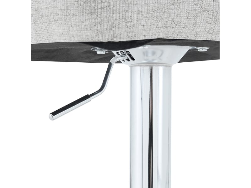 Tabourets de bar réglables lot de 2, chaise de bar, accoudoirs, pivotants 360°, confort moderne, structure métal, gris  - Conforama E