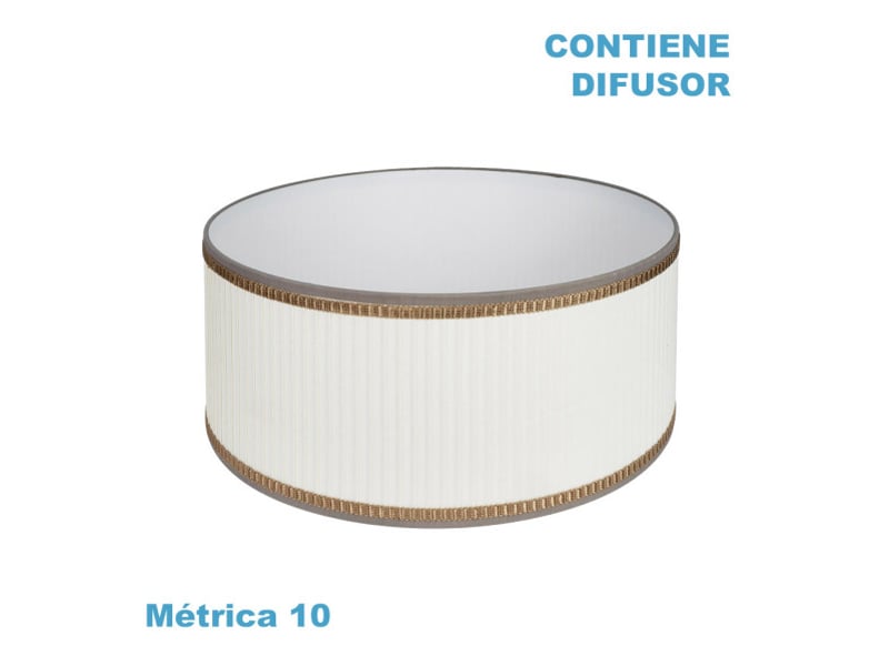 Abat-jour fabrilamp soprano beige, fixation m10, ø 50 cm, h 22 cm 99.PA-177395015 - Conforama A