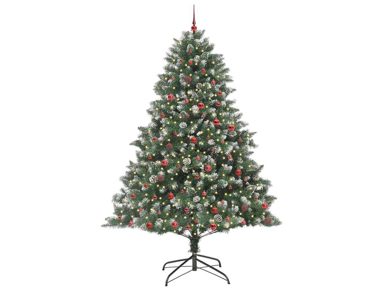 Sapin de noël, arbre de noël artificiel vert 240 cm pvc, plastique et acier cf61493 - Conforama C