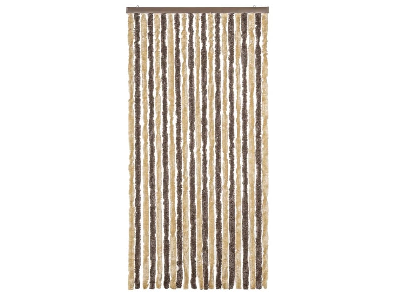  Rideau anti-mouches, moustiquaire marron foncé et beige 90x200 cm chenille cf43572  - Conforama C