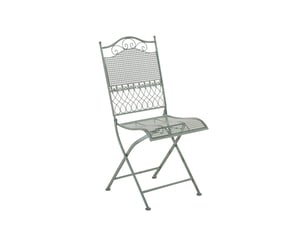 Chaise de jardin en fer forgé vert vieilli mdj10024