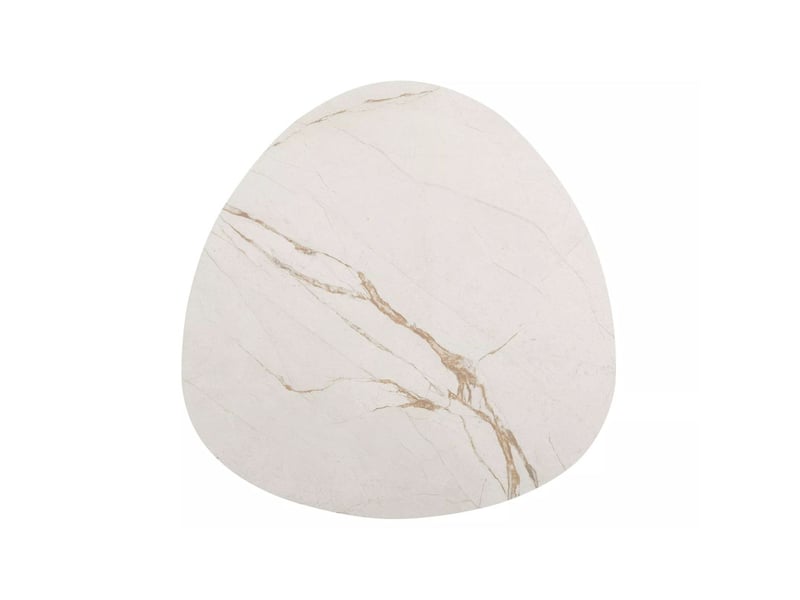  Table basse en céramique - gamme ciao c - d 50 cm - beige  - Conforama D