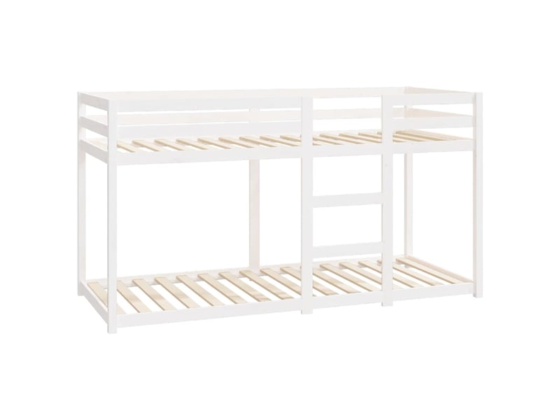  Lit simple- lit adulte -  lit superposé sans matelas blanc 80x200 cm bois de pin massif  - Conforama C