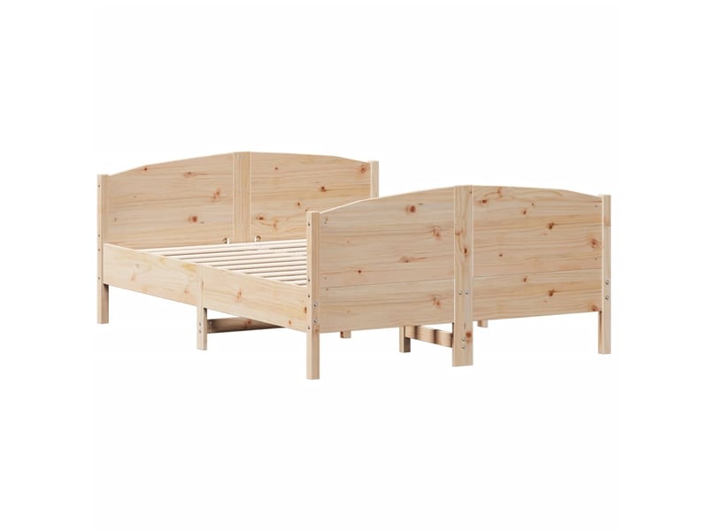 Lit double- lit adulte - cadre de lit sans matelas 150x200 cm bois de pin massif - Conforama B