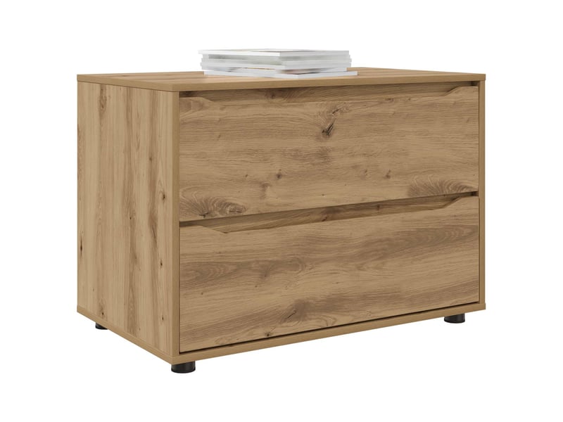  Armoire de rangement, commode de rangement 80 x 48 x 57 cm bois d'ingénierie shl4584  - Conforama C
