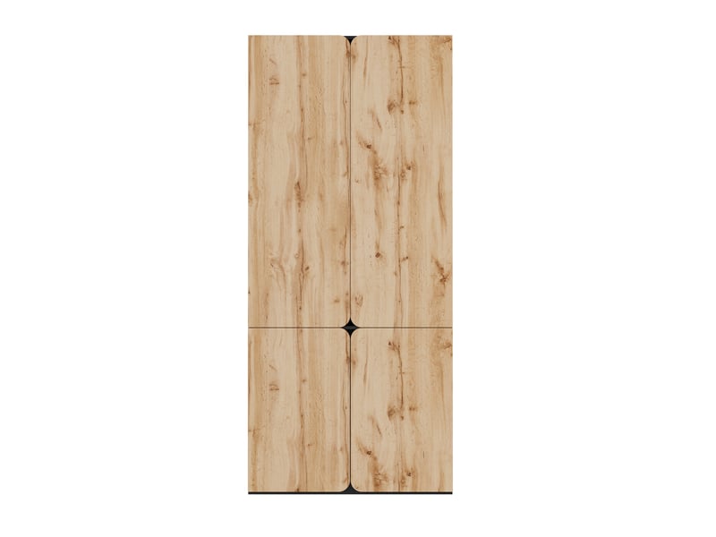  Armoire 90 x 50 x 200 cm avec 4 portes, 1 penderie et 3 tiroirs, meuble haut à portes battantes au style moderne pour chambre, entrée, enfant ou bureau - effet chêne OPULERANE TRADING LTD - Conforama A