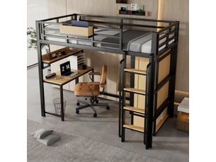 Lit mezzanine 90x200 cm MEULVA coloris multicolore