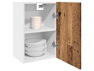 Meuble de rangement cuisine, armoire suspendue bois ancien 40x31x60cm bois d'ingénierie