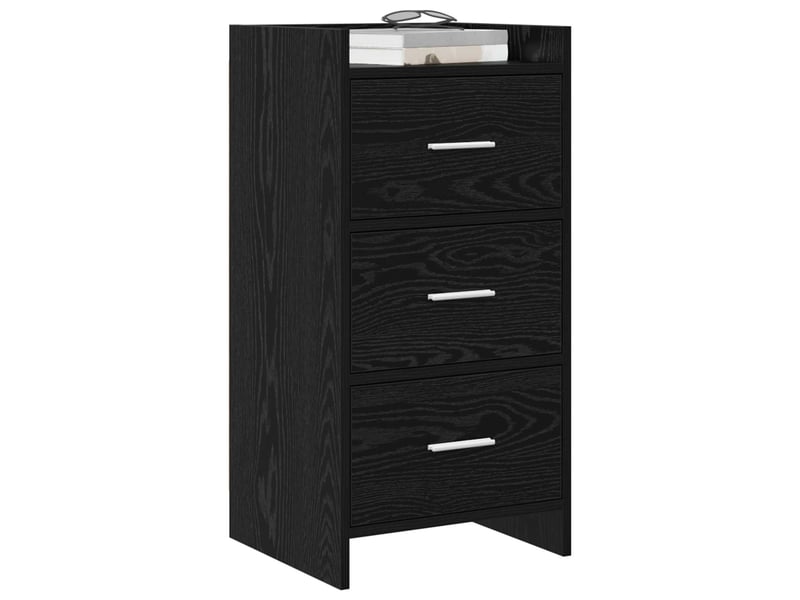  Buffet - bahut - meuble de rangement chêne noir 40 x 36 x 80 cm bois d'ingénierie  - Conforama C