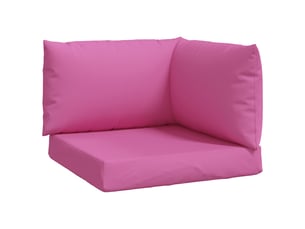 Lot de 3 coussins de palette, coussins de canapé rose tissu oxford cf59701