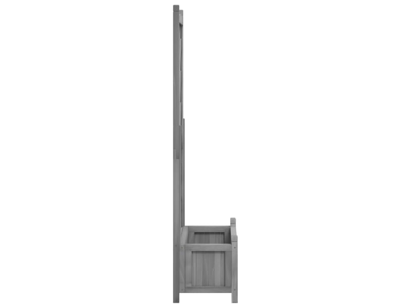  Jardinière - bac à fleurs avec treillis gris 75x35x150 cm bois massif de sapin  - Conforama E