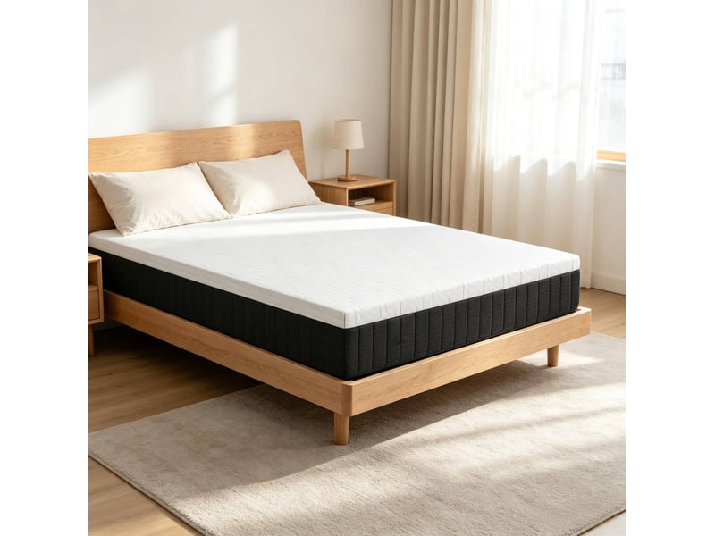  Matelas 140 x 190 cm 2 personnes, mousse à mémoire de forme, ressorts ensachés 7 zones, 25 cm  - Conforama D