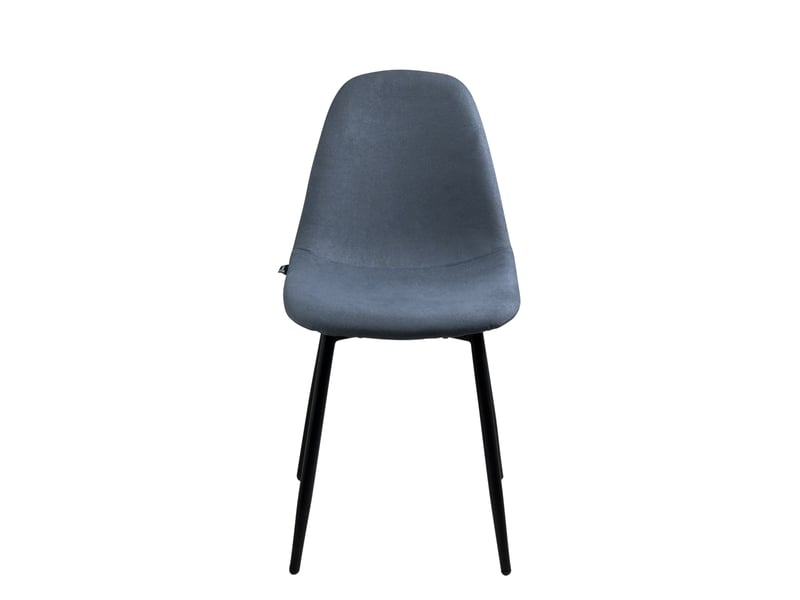  Lot de 4 chaises de salle à manger nova bleues en tissu avec pieds métal 722-NOVA - Conforama D